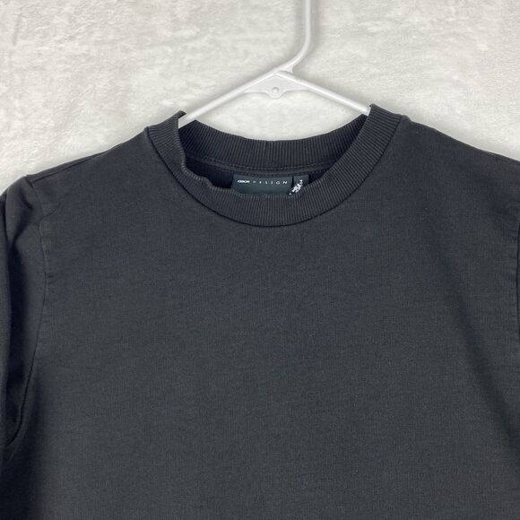 Asos Design Sweater Size 4 Black Crewneck Pullover Sweatshirt Casual - Picture 3 of 8